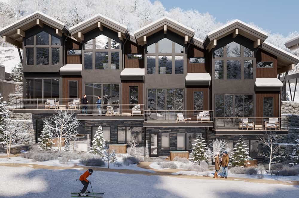 The Havens fourplex exterior rendering