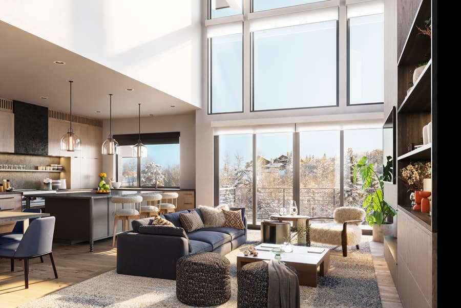 Triplex Living and Kitchen