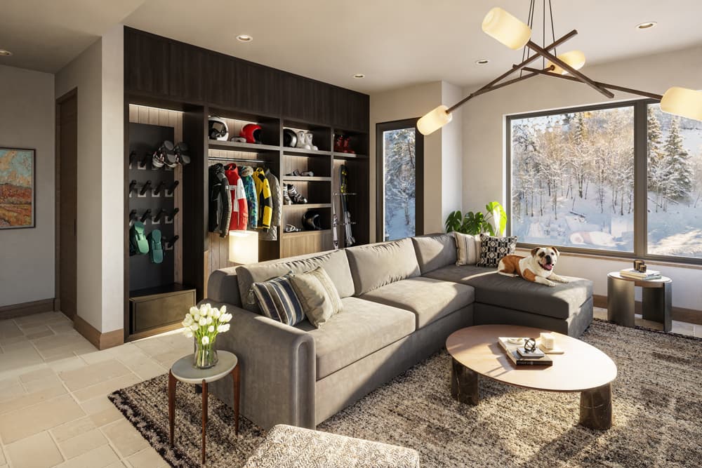Triplex Ski Lounge Rendering