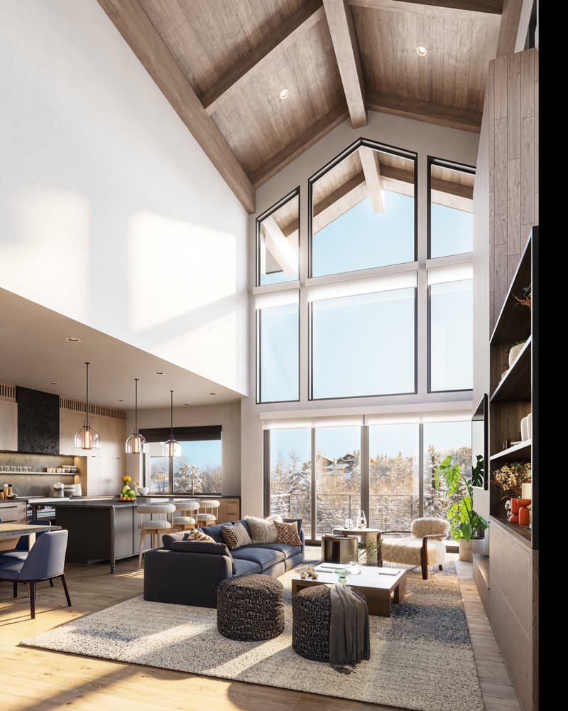 Triplex Living and Kitchen